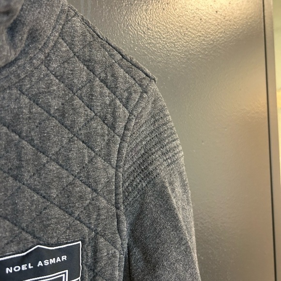 Noel Asmar M Gray Quilted Utility Jacket with elbow patches GUC - Picture 7 of 16